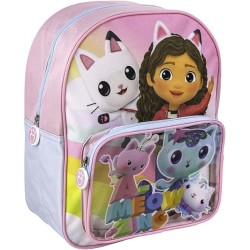 Zaino Scuola Asilo Gabby's Dollhouse 30 cm con Tasca Frontale – Zainetto Bimba per Asilo e Tempo Libero