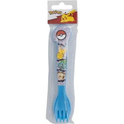 Posate Pokémon in Plastica BPA Free - Set Forchetta e Cucchiaio 2 Pz per Scuola e Tempo Libero