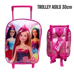 Zaino Trolley Barbie Principessa per Bambina – Borsa Scuola Asilo con Ruote, Spallacci Imbottiti e Manico Estensibile