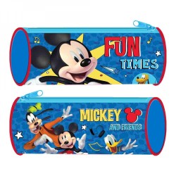 Astuccio Scuola Tombolino Mickey Mouse Disney - Portacolori Cilindrico Premium per Bambini, 22x8x8 cm