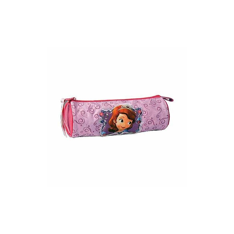 Astuccio Scuola Tombolino Principessa Sofia Disney - Portacolori Cilindrico Premium per Bambini (22x8x8 cm)