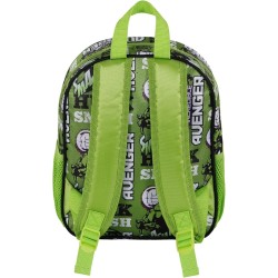 Zainetto Scuola Asilo Materna Hulk 3D - Zaino Bambino con Scomparto Principale e Tasche Laterali