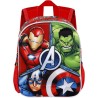 Zaino Scuola Asilo Avengers: Hulk, Capitan America e Iron Man - Rilievo 3D, Scomparto con Cerniera e Tasche Laterali