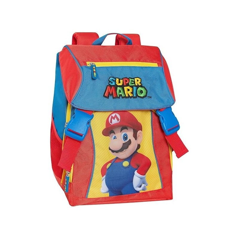 Zaino Scuola Estensibile Super Mario Ufficiale per Bambini - Ampi Spazi, Tasche e Comfort Franco Panini