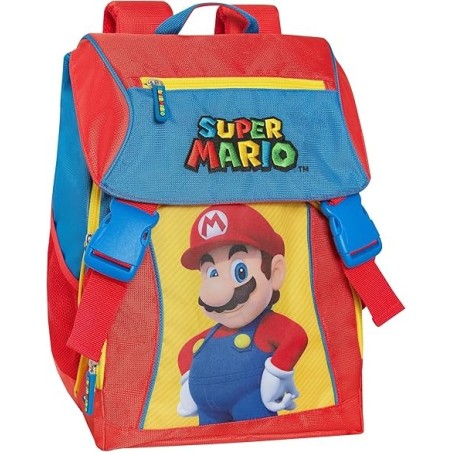Zaino Scuola Estensibile Super Mario Ufficiale per Bambini - Ampi Spazi, Tasche e Comfort Franco Panini