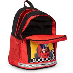Zaino Scuola 3 Scomparti Mario Kart - Organizzato e Spazioso, 32 x 43 x 23 cm