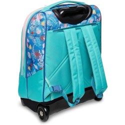 Zaino Trolley Scuola Seven La Sirenetta Ariel Disney – 32L, Carrello Fisso, Doppio Scomparto, Spallacci Imbottiti