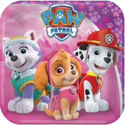 Piatti Paw Patrol Skye Compostabili 18 cm – Set da 8 Piatti Eco per Festa di Compleanno Bambini a Tema