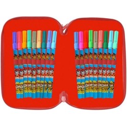 Astuccio Scuola 3 Zip Paw Patrol Disney - Multiscomparto con Matite e Pennarelli Disney