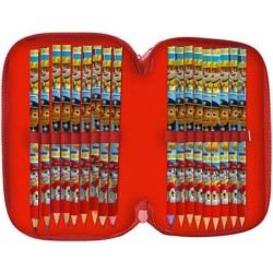 Astuccio Scuola 3 Zip Paw Patrol Disney - Multiscomparto con Matite e Pennarelli Disney