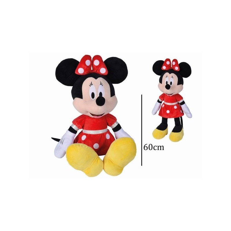 Peluche Disney Minnie 60 cm con Abito Rosso - Amico Morbido per Bambini"