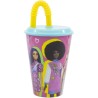 Bicchiere con Cannuccia Barbie 430 ml – Tazza Riutilizzabile Senza BPA per Bambine e Fan