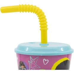 Bicchiere con Cannuccia Barbie 430 ml – Tazza Riutilizzabile Senza BPA per Bambine e Fan