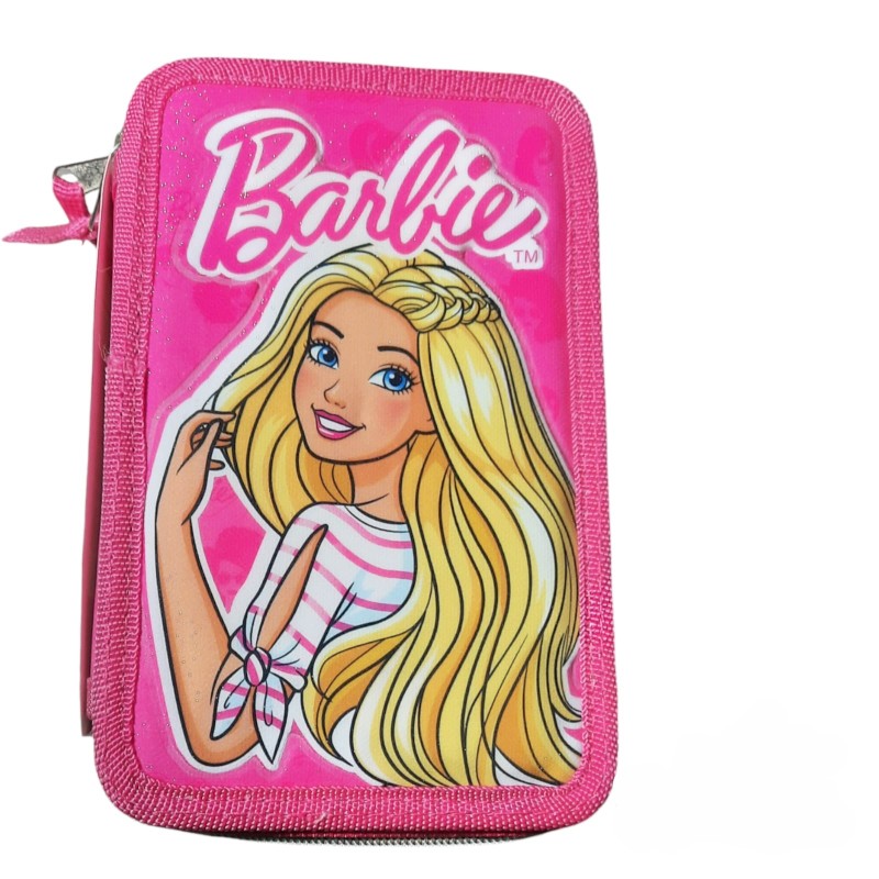 Astuccio Scuola 3 Zip Barbie – Kit Completo 43 Pezzi con Colori Giotto