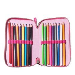 Astuccio Scuola 3 Zip Barbie – Kit Completo 43 Pezzi con Colori Giotto
