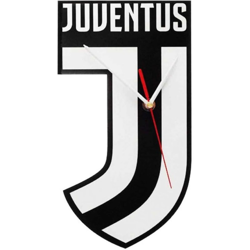 "Orologio da Parete Juventus in Pexglass 14x26 cm - Idea Regalo Perfetta per Cameretta e Ufficio"