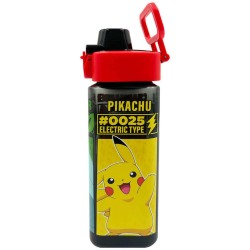 Borraccia Pokémon 500ml Quadrata con Cannuccia Design Multicarattere (Pikachu, Charmander, Squirtle, Bulbasaur) - Senza BPA