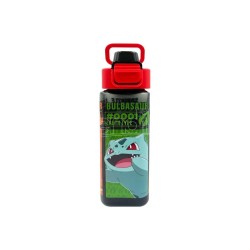 Borraccia Pokémon 500ml Quadrata con Cannuccia Design Multicarattere (Pikachu, Charmander, Squirtle, Bulbasaur) - Senza BPA