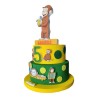 Torta Scenografica in Polistirolo Curioso Come George – Personalizzata con Nome ed Età – Decorazione Compleanno Bambini