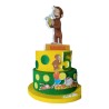 Torta Scenografica in Polistirolo Curioso Come George – Personalizzata con Nome ed Età – Decorazione Compleanno Bambini