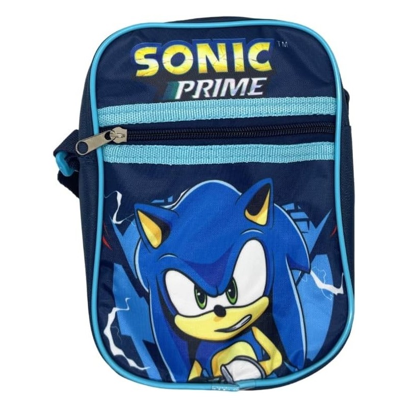 Borsa Passeggio Sonic - Borsetta a Tracolla Regolabile con Zip e Tasca | Dimensioni 21x15,5x5,5 cm