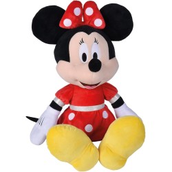 Minnie Peluche Disney - Grande, 61 cm, con Abito Rosso e Fiocco Coordinato, Morbido e Sicuro per Bambini