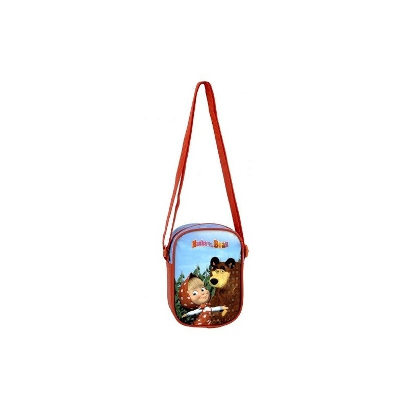 "Borsa con Tracolla Regolabile Masha e Orso - Dimensioni 18x15 cm - Ideale per Bambini