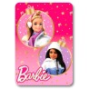 Plaid Barbie in Morbido Pile - Coperta Calda per Bambina 100x140 cm, 220gr