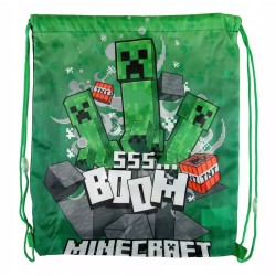 Sacca Zaino Minecraft con Coulisse – Borsa Sportiva Bambini 41x35cm per Scuola, Palestra e Tempo Libero