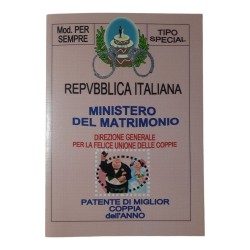 "Biglietto Augurale Umoristico - La Patente degli Sposi | Idea Scherzo Divertente per Coppie di Sposi"