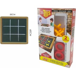 Gioco Tris per Bambini su Lavagnetta 50x60 cm – Set Completo con Pedine X e O, Tabellone Riutilizzabile, Educativo e Portatile –