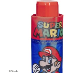 "Perletti Ombrello Pieghevole Super Mario Bros per Bambini - Antivento, Compatto e Resistente - Ombrellino Manuale per Bimbi