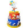Torta Scenografica Personalizzata Super Coniglio in Polistirolo – Decorazione Compleanno Bambino con Nome e Numero – Effetto 3D