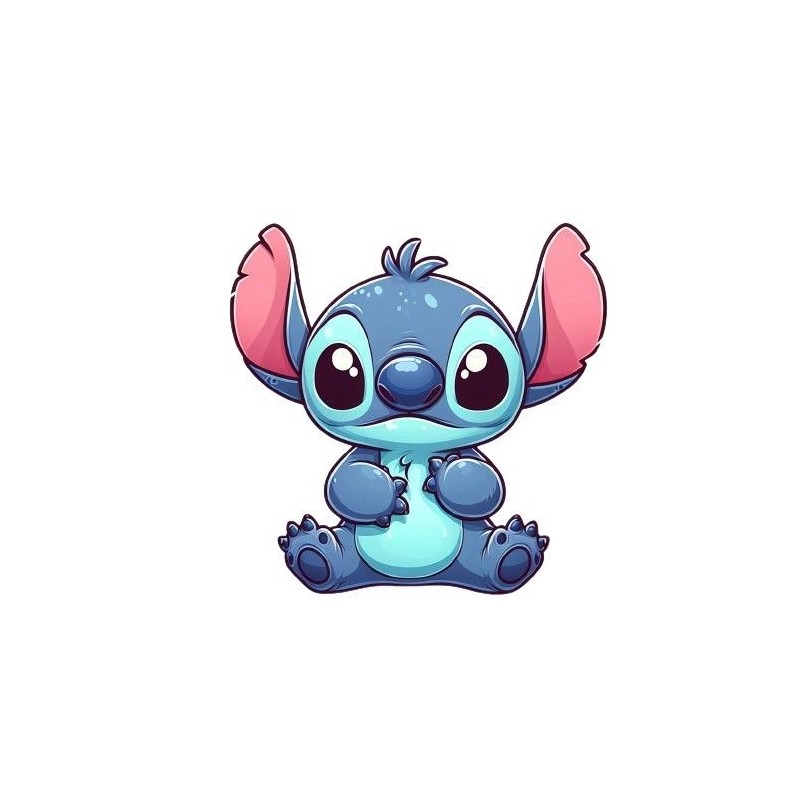 Sagoma 3D Stitch Disney in Polistirolo Personalizzabile con Nome e Età - 70 cm con Base d’Appoggio