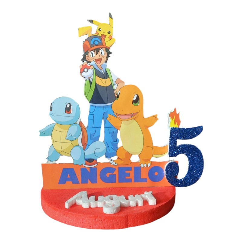Centro Tavola 3D Pokemon - Compleanno Personalizzato