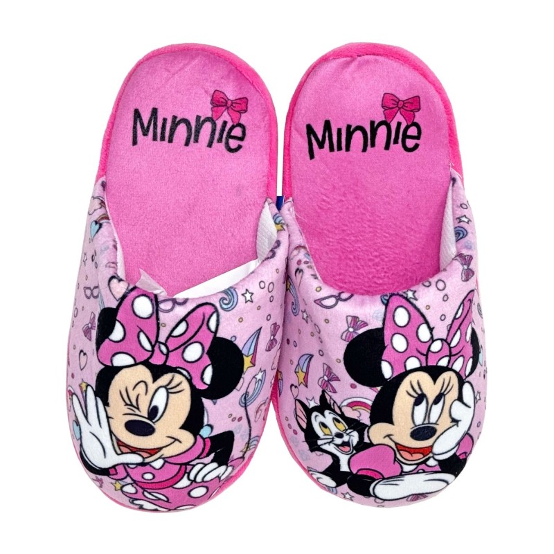 Pantofole Invernali 28 Minnie Disney- Ciabatte Casa in Poliestere, Punta Chiusa Antiscivolo