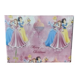 Scatola Regalo Disney Principesse con Coperchio ed Effetto Brillantinato, 24X18X8 cm -