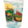 Bicchieri di Carta Tartarughe Ninja - 8 Pezzi da 250 ml - Decorazioni per Compleanno Bambini e Articoli per Feste