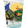 Bicchieri di Carta Tartarughe Ninja - 8 Pezzi da 250 ml - Decorazioni per Compleanno Bambini e Articoli per Feste