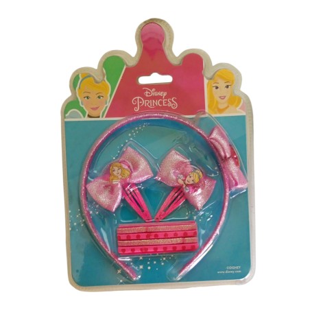 Set Accessori Capelli Principesse Disney (7 pezzi) – Confezione Regalo