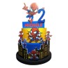 Torta Scenografica Spidey Personalizzata in Polistirolo Decorazione Compleanno Supereroi con Nome ed Età – Centrotavola