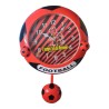 Orologio da Parete con Pendolo Rosso e Nero 40 cm – Design con Diavoletto, Frase “È Sempre l’Ora dei Rosso Neri”
