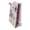 Buste Regalo in Carta Rigida con Gufetti e Farfalle 3D - Sfondo Rosa- 23x18 cm - Elegante Confezione per Regali