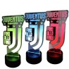 Lampada LED Juventus Personalizzata con Nome – Plexiglass Inciso, 7 Colori RGB, Idea Regalo per Tifosi Juve