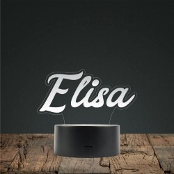 Lampada LED Personalizzabile in Plexiglass con Nome Inciso – Luce Notte Regalo Personalizzato 20 cm
