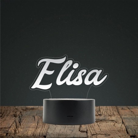 Lampada LED Personalizzabile in Plexiglass con Nome Inciso – Luce Notte Regalo Personalizzato 20 cm