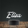Lampada LED Personalizzabile in Plexiglass con Nome Inciso – Luce Notte Regalo Personalizzato 20 cm