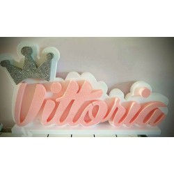 Polistirolo Personalizzato Multilivello 3D con Base e Applicazioni - Decorazioni per Feste, Compleanni, Comunioni, Nascite