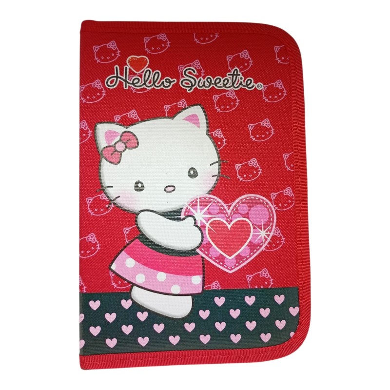 Astuccio Scuola Hello Sweetie 1 Zip Completo – Kit 12 Pezzi con Penna, Pastelli e Accessori