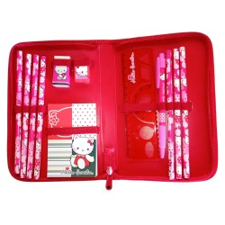 Astuccio Scuola Hello Sweetie 1 Zip Completo – Kit 12 Pezzi con Penna, Pastelli e Accessori